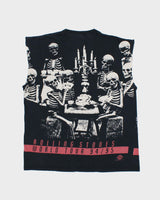 Vintage 1994 Brockum Rolling Stones Voodoo Lounge Tour Skeleton Party Made In USA Crewneck Sleeveless T-Shirt - XL
