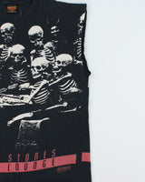Vintage 1994 Brockum Rolling Stones Voodoo Lounge Tour Skeleton Party Made In USA Crewneck Sleeveless T-Shirt - XL