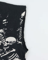 Vintage 1994 Brockum Rolling Stones Voodoo Lounge Tour Skeleton Party Made In USA Crewneck Sleeveless T-Shirt - XL