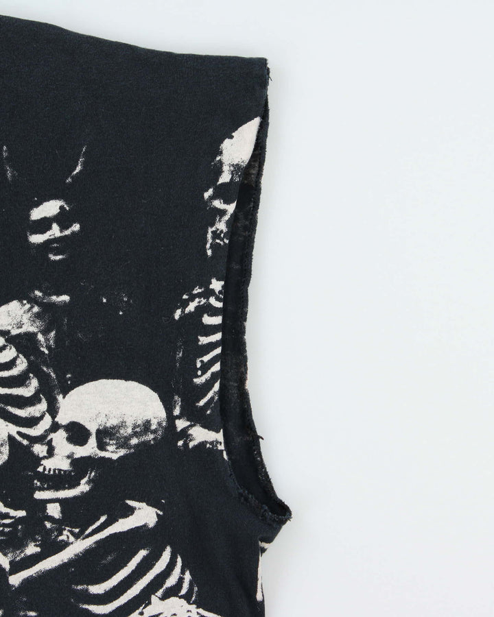 Vintage 1994 Brockum Rolling Stones Voodoo Lounge Tour Skeleton Party Made In USA Crewneck Sleeveless T-Shirt - XL