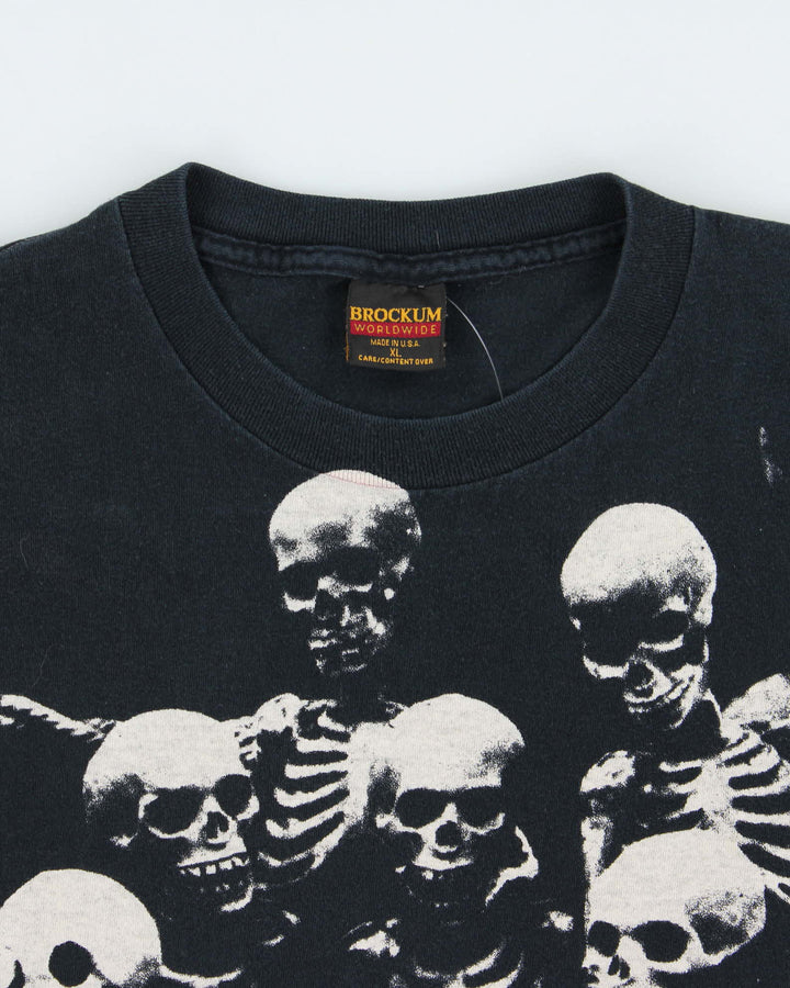 Vintage 1994 Brockum Rolling Stones Voodoo Lounge Tour Skeleton Party Made In USA Crewneck Sleeveless T-Shirt - XL