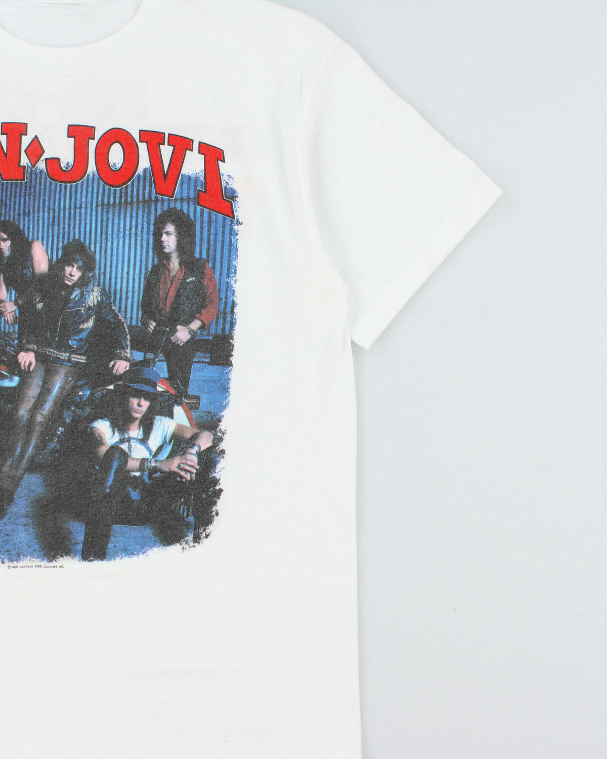 Vintage 1989 Bon Jovi 'Kiss-Em Where It Stinks Tour New Jersey' Single Stitch Made In USA Crewneck T-Shirt - L