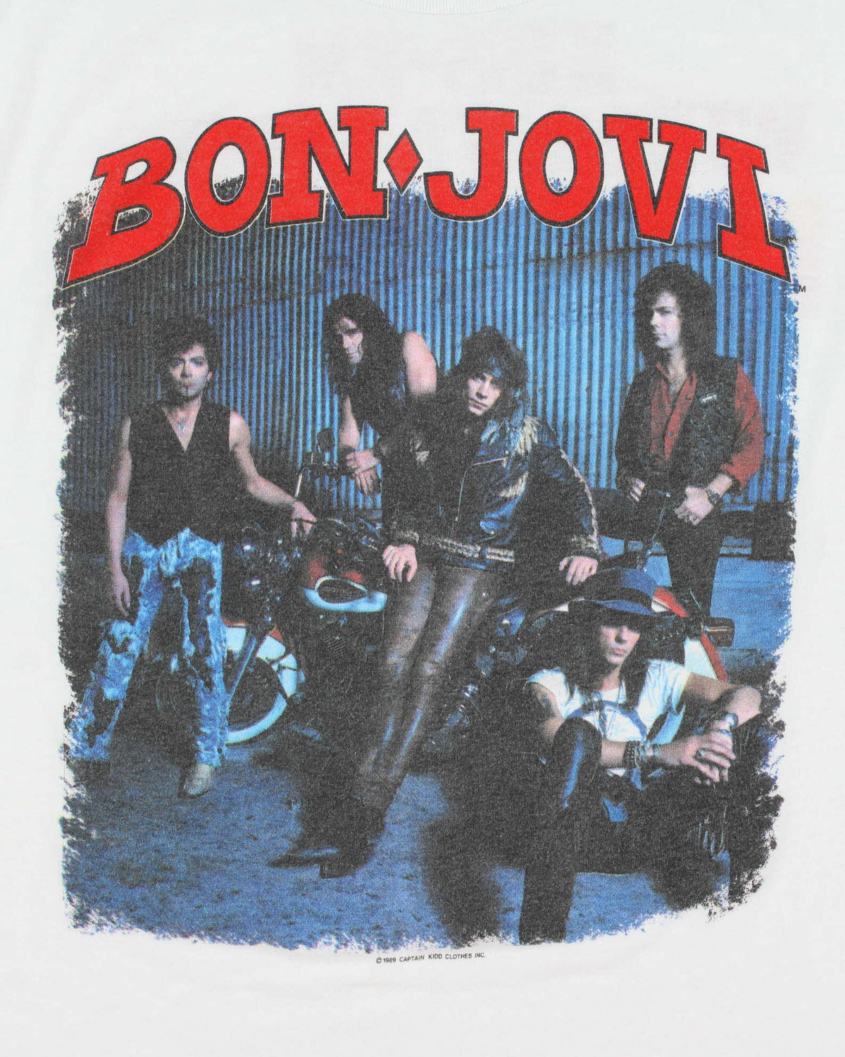 Vintage 1989 Bon Jovi 'Kiss-Em Where It Stinks Tour New Jersey' Single Stitch Made In USA Crewneck T-Shirt - L