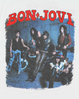 Vintage 1989 Bon Jovi 'Kiss-Em Where It Stinks Tour New Jersey' Single Stitch Made In USA Crewneck T-Shirt - L