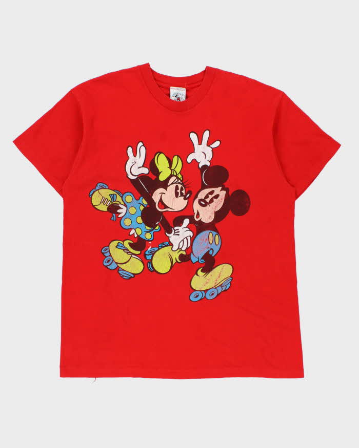 Vintage 1990s Disney Mickey &amp; Co Minnie Roller Skates Heavyweight Single Stitch Made In USA Crewneck T-Shirt - XL