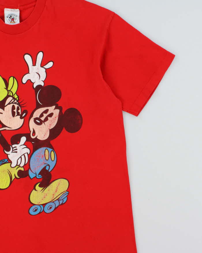 Vintage 1990s Disney Mickey &amp; Co Minnie Roller Skates Heavyweight Single Stitch Made In USA Crewneck T-Shirt - XL