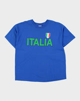 Vintage Y2K 00s Italia Football Heavyweight Gildan Crewneck T-Shirt - XL