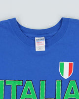 Vintage Y2K 00s Italia Football Heavyweight Gildan Crewneck T-Shirt - XL
