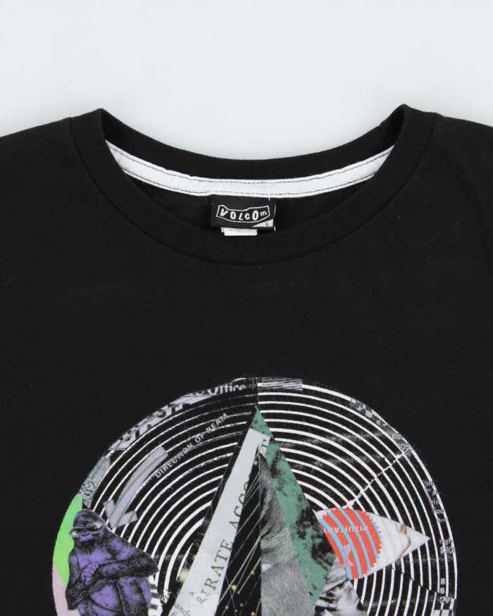 Vintage Y2K 00s Volcom Stone Heavyweight Collage Graphic Crewneck T-Shirt - L