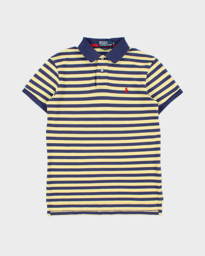 Vintage Y2K 00s Polo Ralph Lauren Striped Custom Fit Short Sleeve Polo Shirt - M