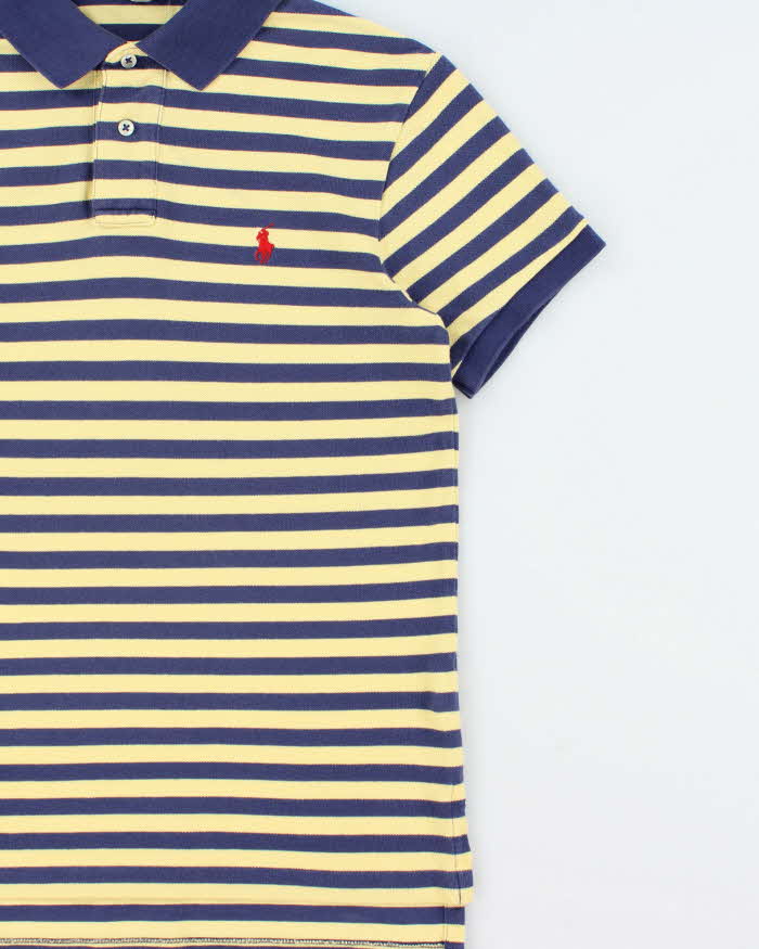 Vintage Y2K 00s Polo Ralph Lauren Striped Custom Fit Short Sleeve Polo Shirt - M