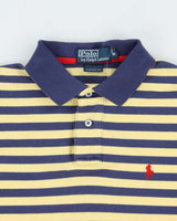 Vintage Y2K 00s Polo Ralph Lauren Striped Custom Fit Short Sleeve Polo Shirt - M