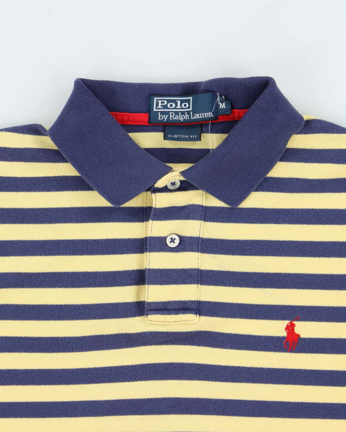 Vintage Y2K 00s Polo Ralph Lauren Striped Custom Fit Short Sleeve Polo Shirt - M