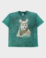 Vintage 1994 Kananaskis Country Acid Wash Gildan Heavyweight Single Stitch Made In Canada Crewneck T-Shirt - XL