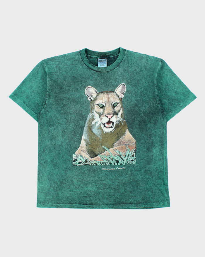Vintage 1994 Kananaskis Country Acid Wash Gildan Heavyweight Single Stitch Made In Canada Crewneck T-Shirt - XL