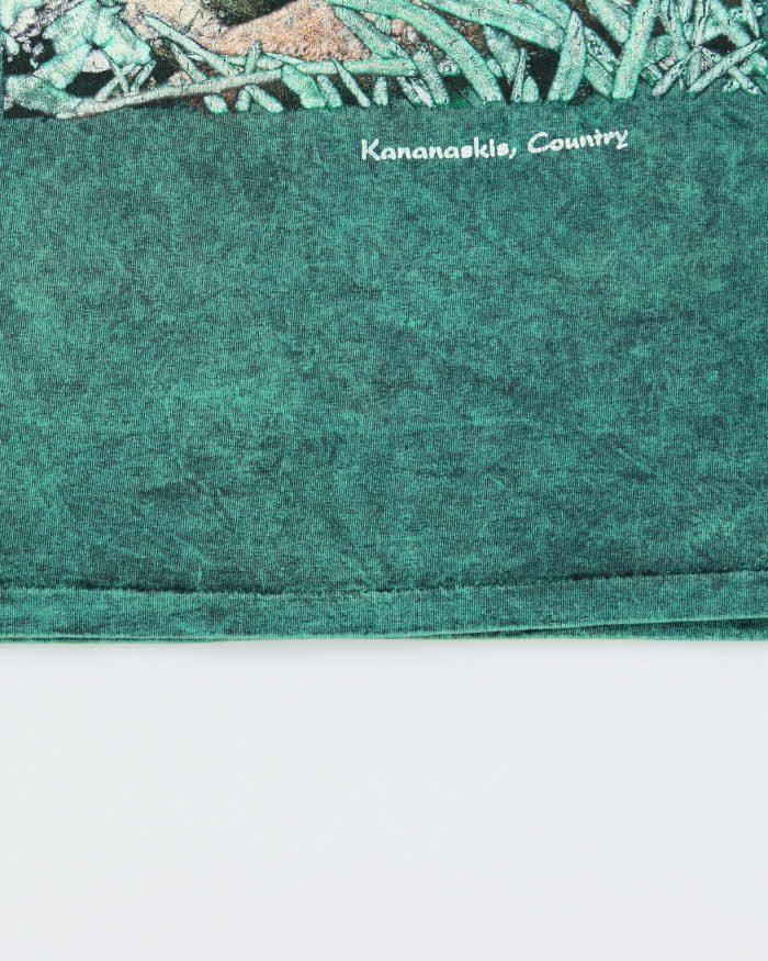Vintage 1994 Kananaskis Country Acid Wash Gildan Heavyweight Single Stitch Made In Canada Crewneck T-Shirt - XL