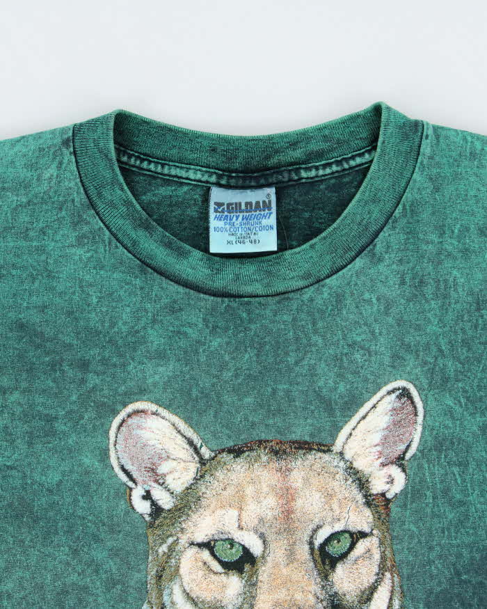 Vintage 1994 Kananaskis Country Acid Wash Gildan Heavyweight Single Stitch Made In Canada Crewneck T-Shirt - XL