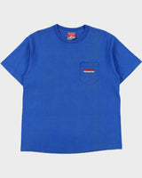 Vintage 1990s Malboro Unlimited Howling Wolf Heavyweight Made In USA Single Stitch Crewneck Pocket T-Shirt - L