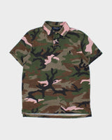 Vintage Polo Ralph Lauren Woodland Camo Custom Slim Fit Short Sleeve Polo Shirt - M