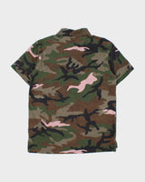 Vintage Polo Ralph Lauren Woodland Camo Custom Slim Fit Short Sleeve Polo Shirt - M