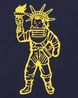 Billionaire Boys Club Navy Heavyweight Statue Of Liberty Spaceman Crewneck T-Shirt - L