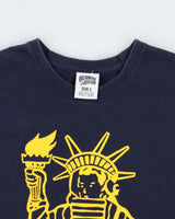 Billionaire Boys Club Navy Heavyweight Statue Of Liberty Spaceman Crewneck T-Shirt - L