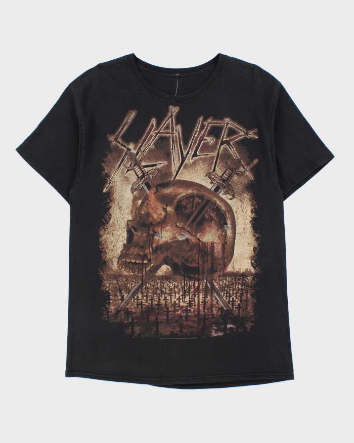 Vintage Slayer World Domination 2013-14 Tour Heavyweight Crewneck T-Shirt - L