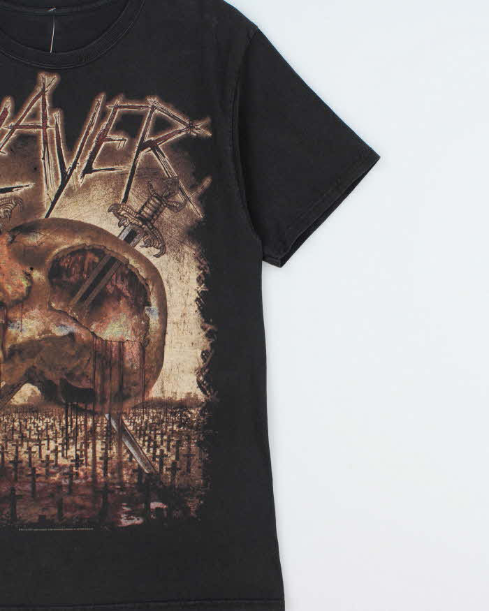 Vintage Slayer World Domination 2013-14 Tour Heavyweight Crewneck T-Shirt - L