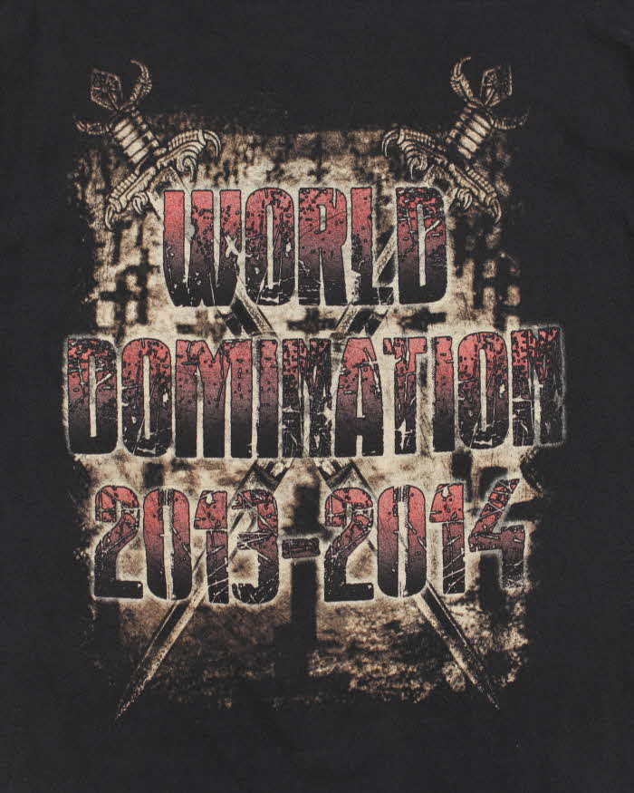 Vintage Slayer World Domination 2013-14 Tour Heavyweight Crewneck T-Shirt - L
