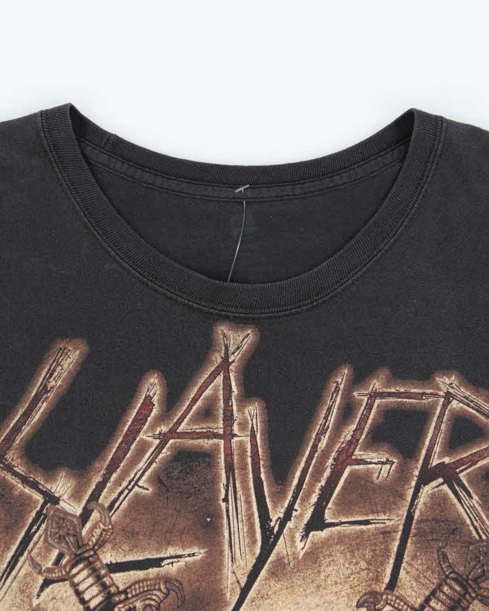 Vintage Slayer World Domination 2013-14 Tour Heavyweight Crewneck T-Shirt - L