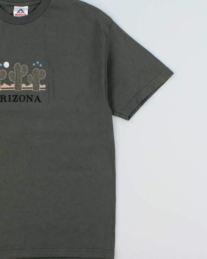 Vintage Y2K 00s Hunter Green Arizona Embroidered Heavyweight AAA Crewneck T-Shirt - XL