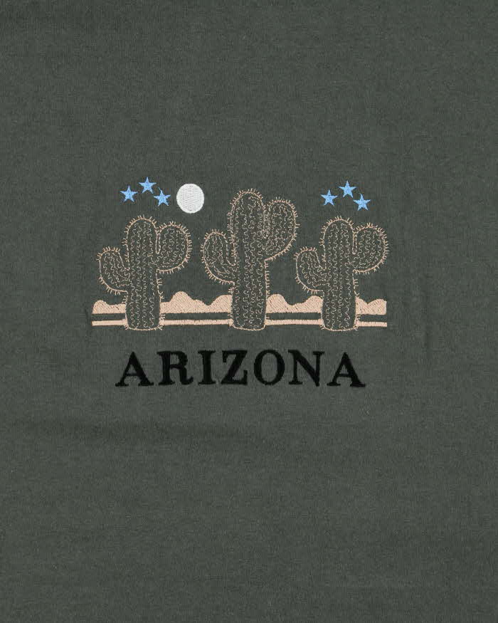 Vintage Y2K 00s Hunter Green Arizona Embroidered Heavyweight AAA Crewneck T-Shirt - XL
