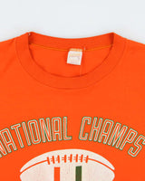 Vintage 1983-1994 University Of Miami Hurricanes National Champs Made In USA Sportswear Single Stitch Crewneck T-Shirt - XL