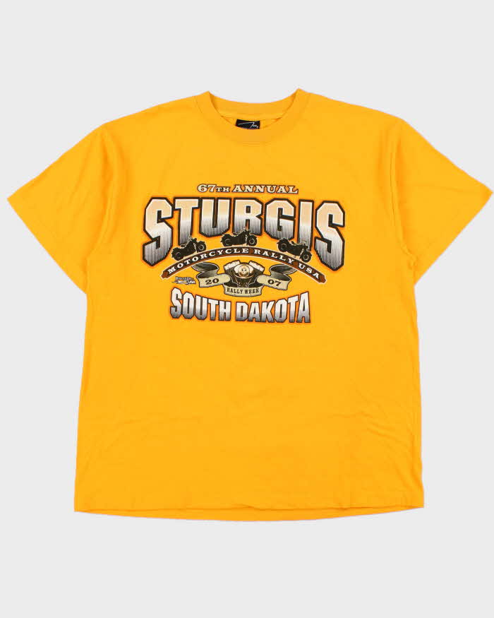 Vintage 2007 Sturgis Motorcycle Rally USA South Dakota 67th Annual Heavyweight Crewneck T-Shirt - L