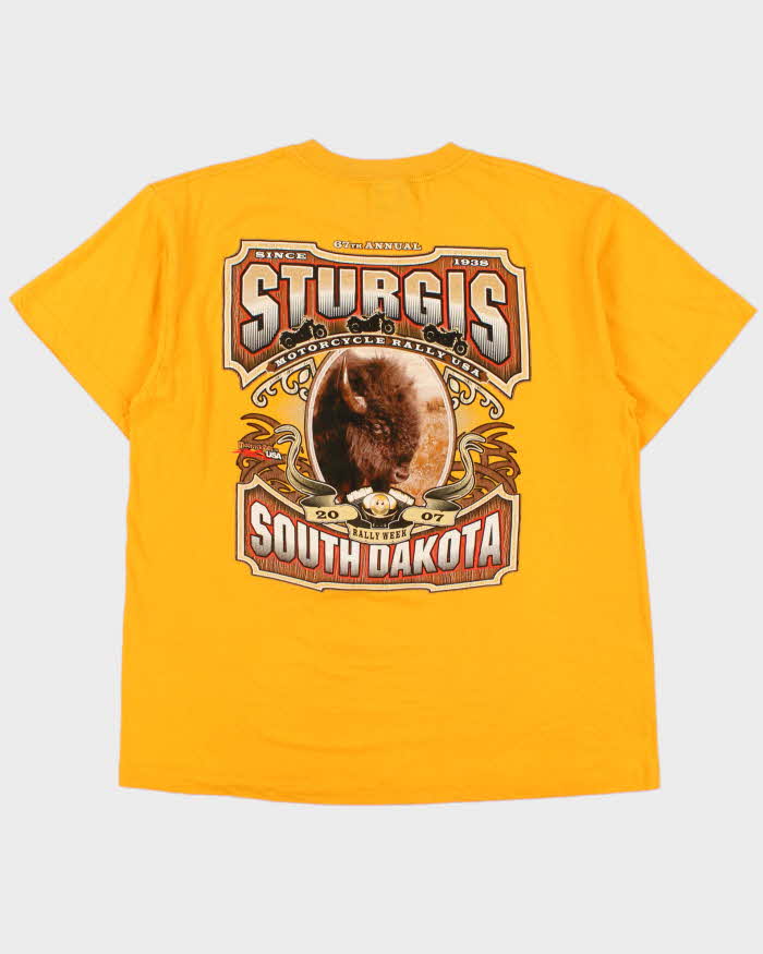 Vintage 2007 Sturgis Motorcycle Rally USA South Dakota 67th Annual Heavyweight Crewneck T-Shirt - L