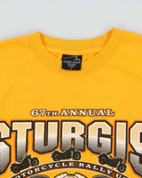 Vintage 2007 Sturgis Motorcycle Rally USA South Dakota 67th Annual Heavyweight Crewneck T-Shirt - L