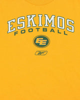 Vintage Y2K 00s Reebok Edmonton Eskimos American Football Made In Canada Heavyweight Crewneck T-Shirt - S