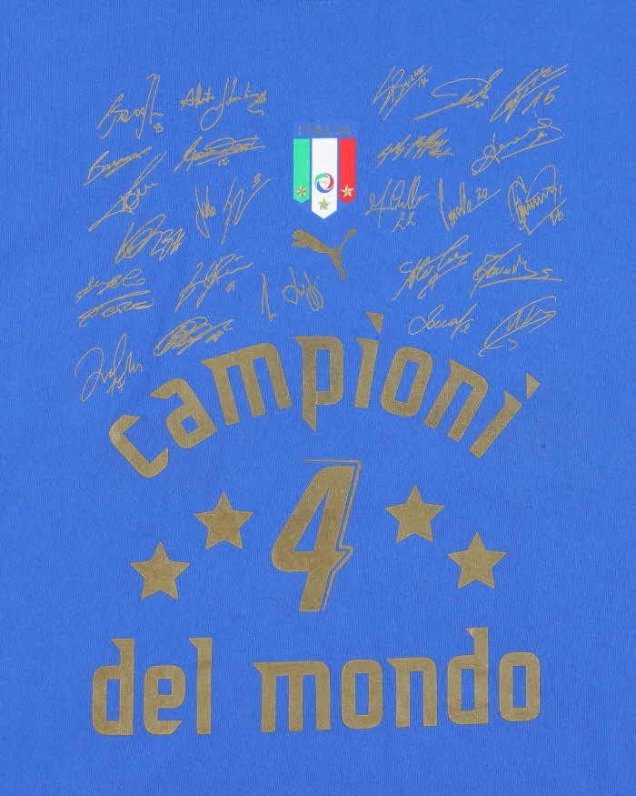 Vintage 2006 Puma Italia 4 Times World Cup Winners Heavyweight Made In Canada Crewneck T-Shirt - XL