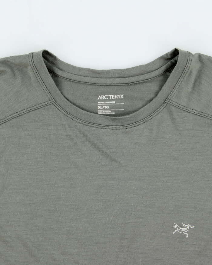 2022 Arc'teryx Sage Green 'Ionia Merino Wool' Fair Trade Crewneck T-Shirt - XL