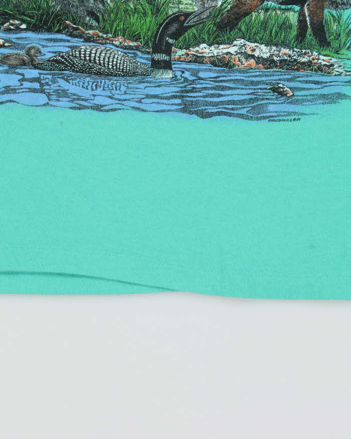 Vintage 1989 Harlequin Mint Minnesota State Parks Heavyweight Single Stitch Made In Canada Crewneck T-Shirt - XL