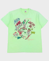 Vintage 1988 Mad Ski Junkies Mt. Baker Faded Heavyweight Single Stitch Made In USA Crewneck T-Shirt - XL