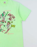 Vintage 1988 Mad Ski Junkies Mt. Baker Faded Heavyweight Single Stitch Made In USA Crewneck T-Shirt - XL