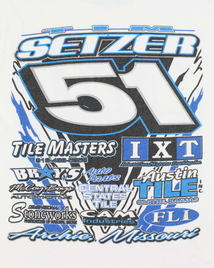 Vintage '08 Y2K Tim Setzer Speedway Victory Sportswear Gildan Heavyweight Crewneck T-Shirt - L