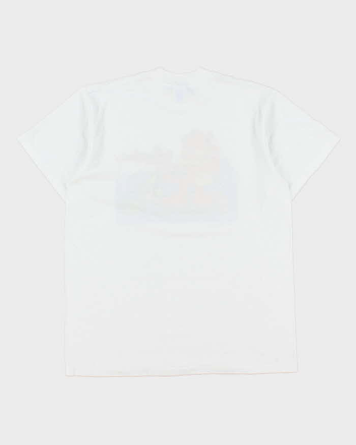 Vintage 1992 Garfield Louisiana Jim Davis Heavyweight Single Stitch Velva Sheen Made In USA Crewneck T-Shirt - XL