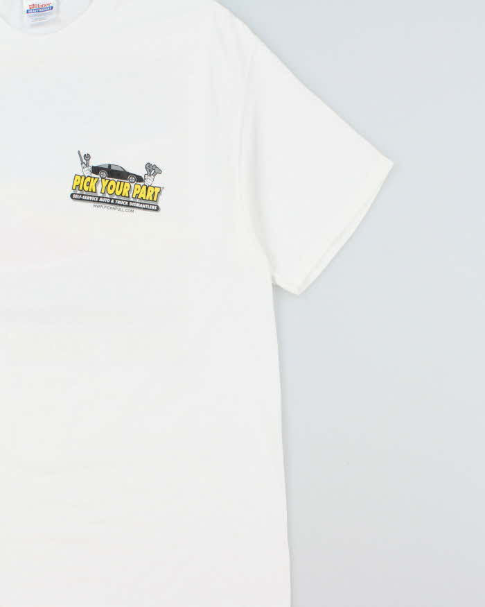 Vintage Y2K 00s Pick Your Part Auto Hanes Heavyweight Crewneck T-Shirt - XL