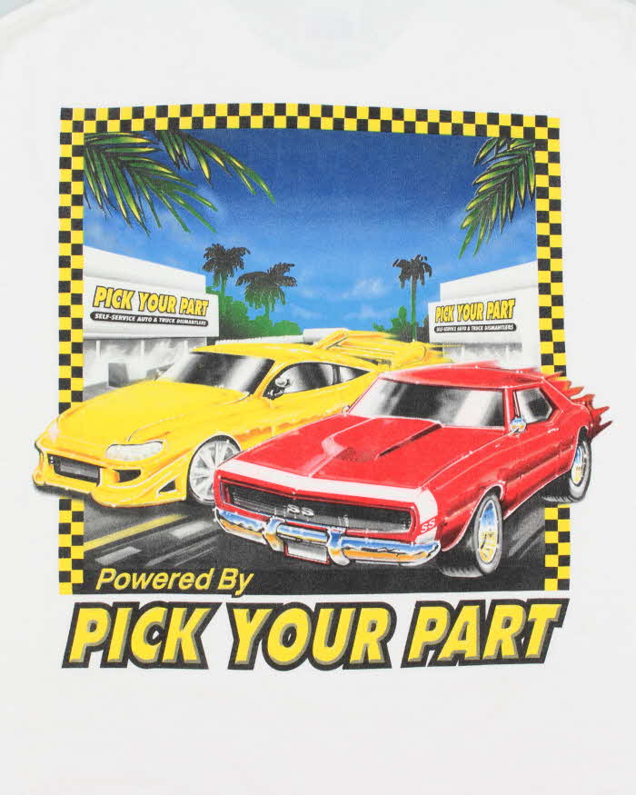 Vintage Y2K 00s Pick Your Part Auto Hanes Heavyweight Crewneck T-Shirt - XL