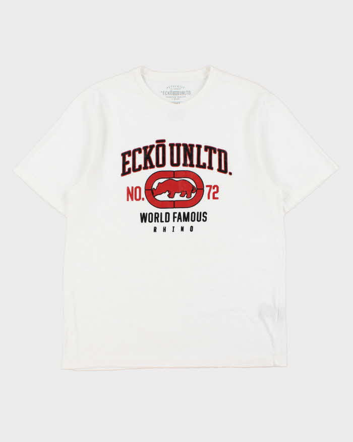 Vintage Y2K 00s Ecko UNLTD Puff Print Heavyweight Crewneck T-Shirt - XL