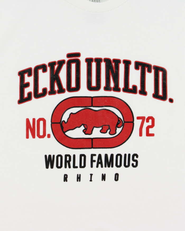 Vintage Y2K 00s Ecko UNLTD Puff Print Heavyweight Crewneck T-Shirt - XL