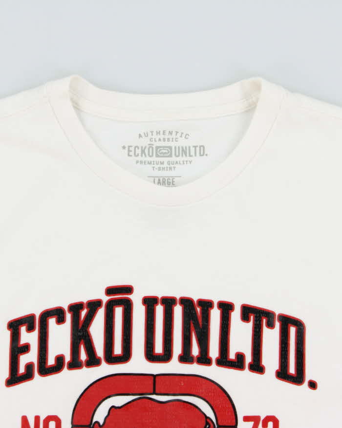 Vintage Y2K 00s Ecko UNLTD Puff Print Heavyweight Crewneck T-Shirt - XL