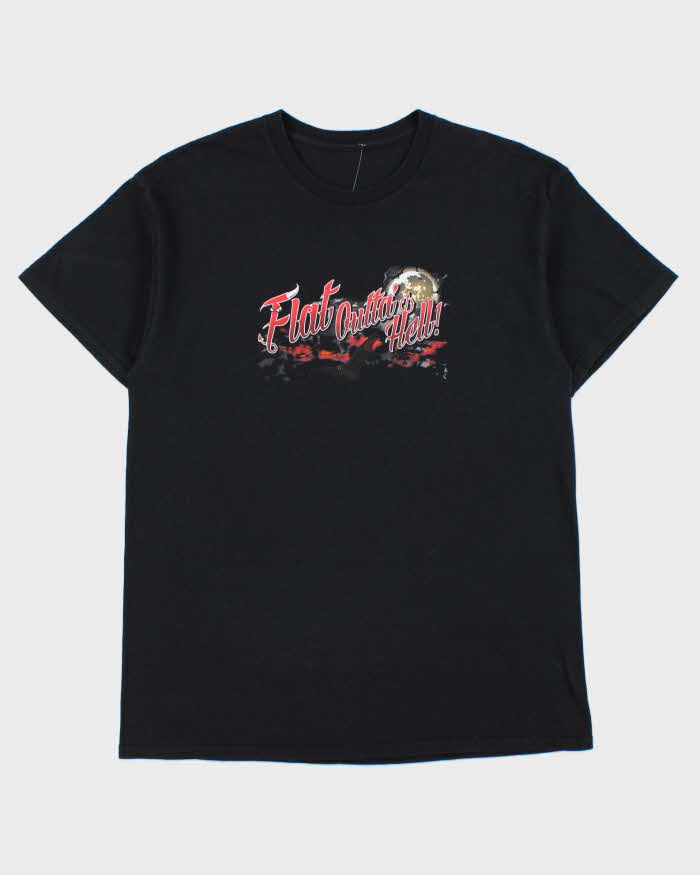 Vintage Y2K 00s Big Rig Trucks Flat Outta' Hell Heavyweight Crewneck T-Shirt - L